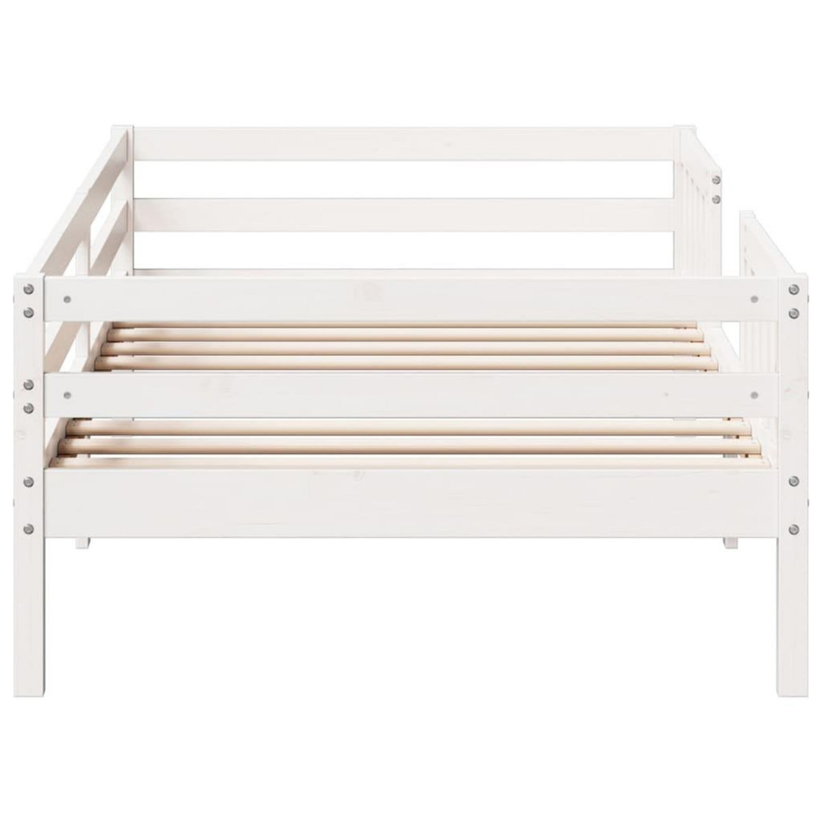VIDAXL Cadre de lit sans matelas blanc 75x190 cm bois de pin massif