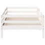 Voir la diapositive 5 : VIDAXL Cadre de lit sans matelas blanc 75x190 cm bois de pin massif