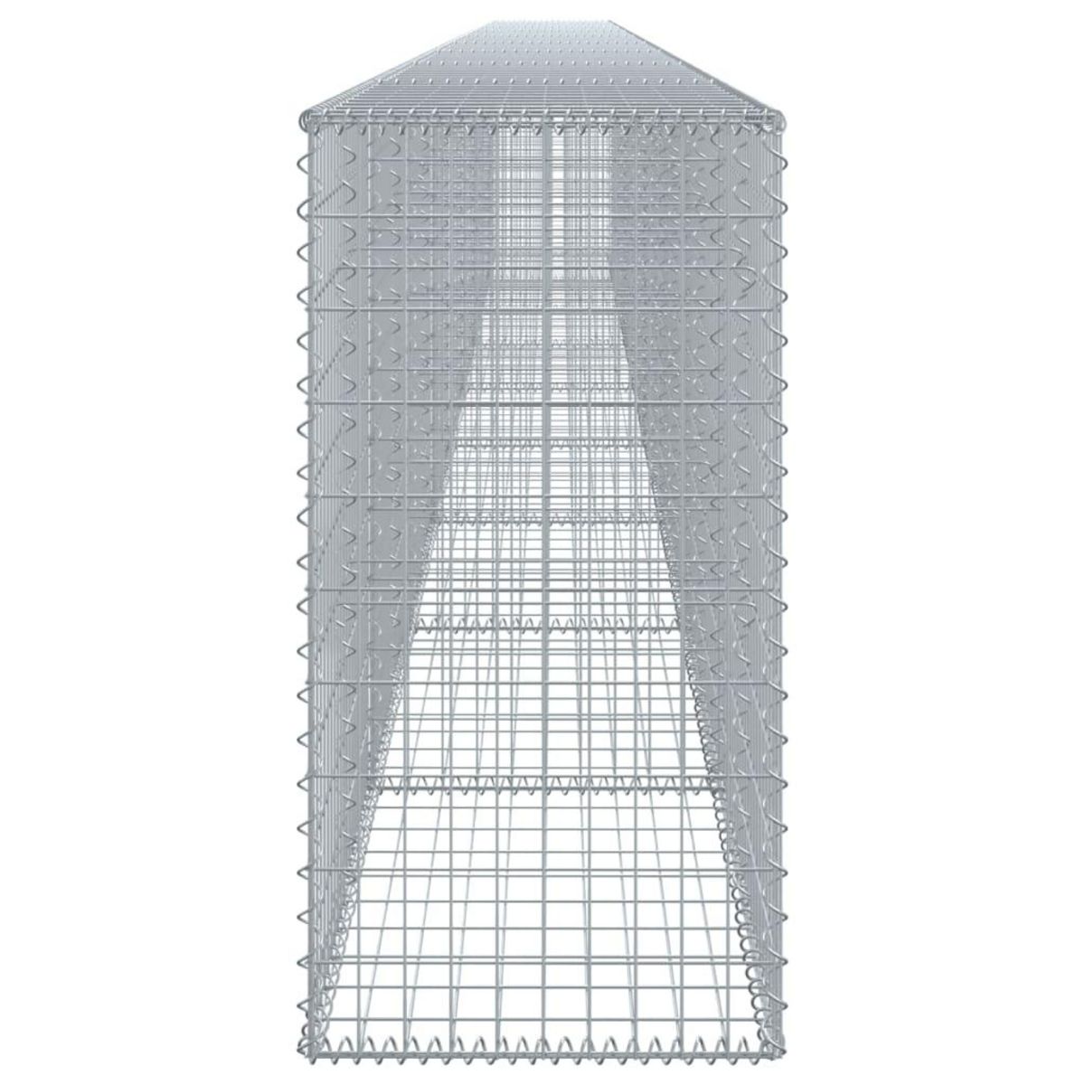 VIDAXL Panier gabion avec couvercle 900x50x100 cm fer galvanise