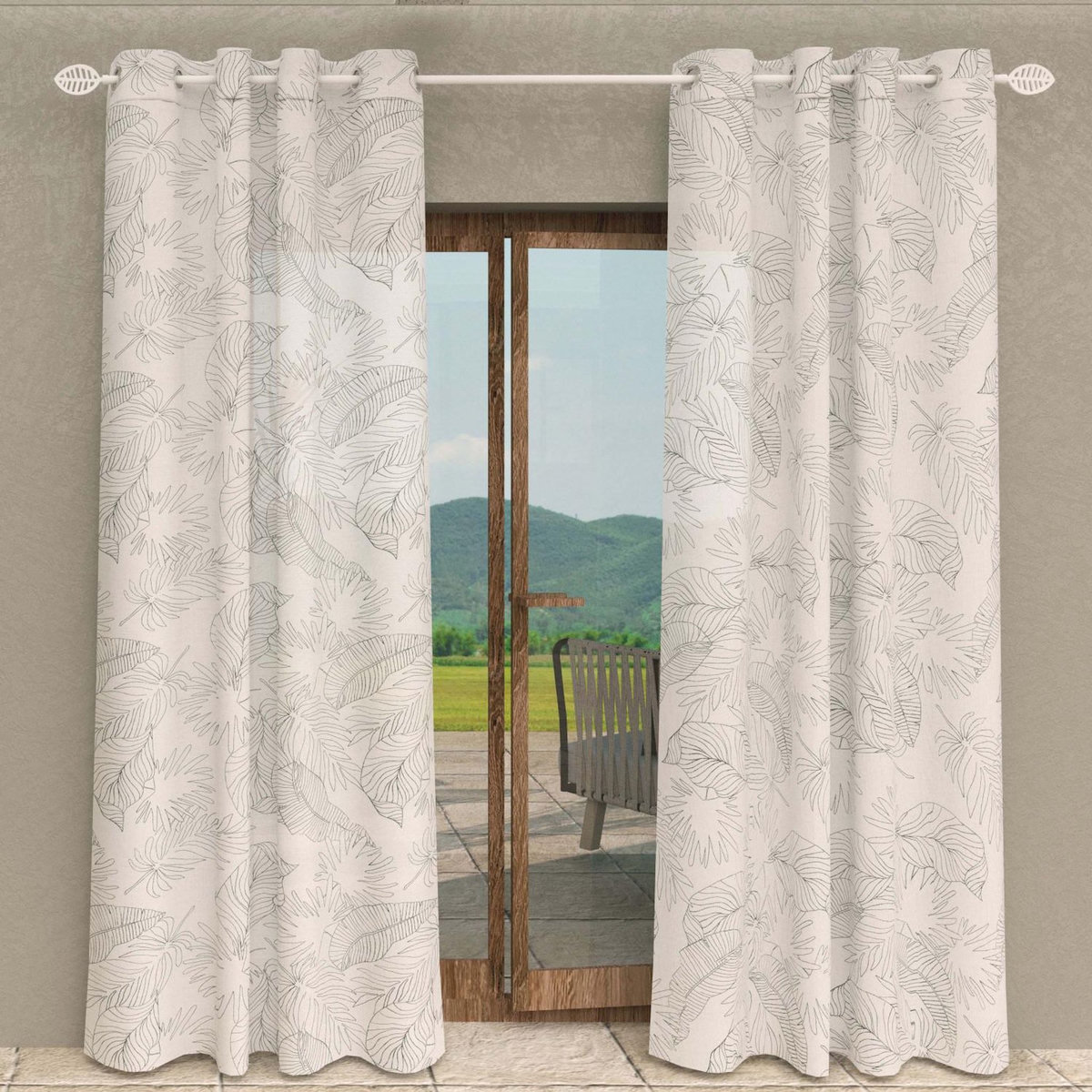 SOLEIL D'OCRE Voile à oeillets 135x250 cm CELIA, par Soleil d'Ocre