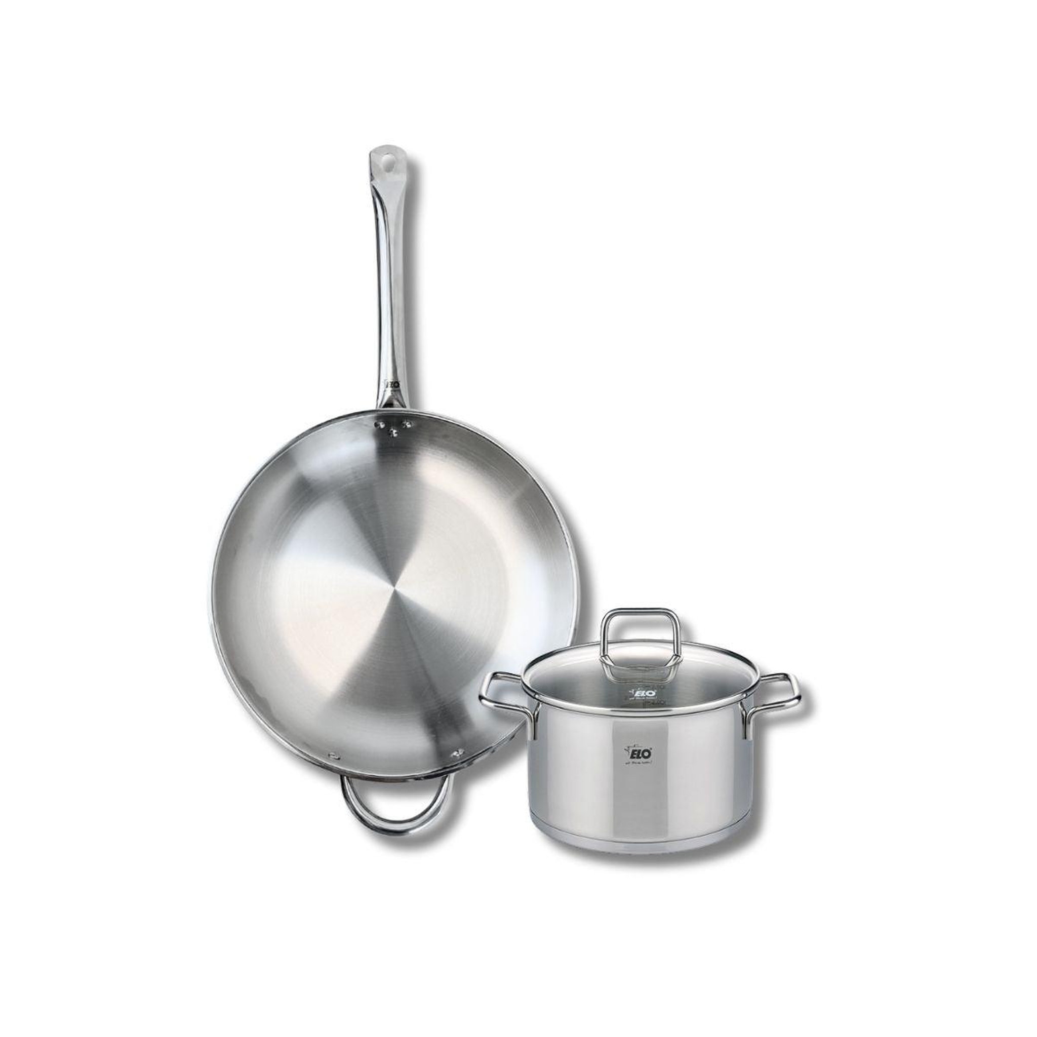 ELO Ensemble de 1 poêle de cuisson 32 cm et 1 faitout 20 cm elo profi citrin