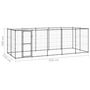 Voir la diapositive 6 : VIDAXL Chenil extérieur Acier avec toit 12,1 m²