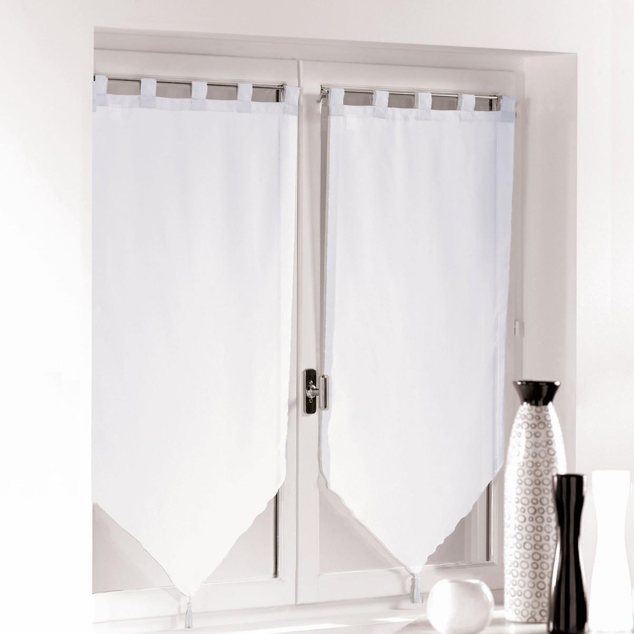 Douceur d'Intérieur Paire de voilages  voiline  60x90cm blanc