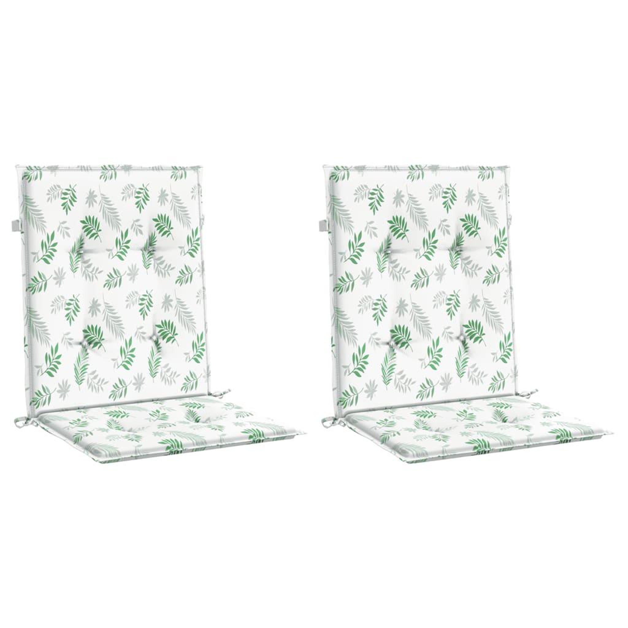 Voir la diapositive 4 : VIDAXL Coussins de chaise a dossier bas lot de 2 modele de feuille