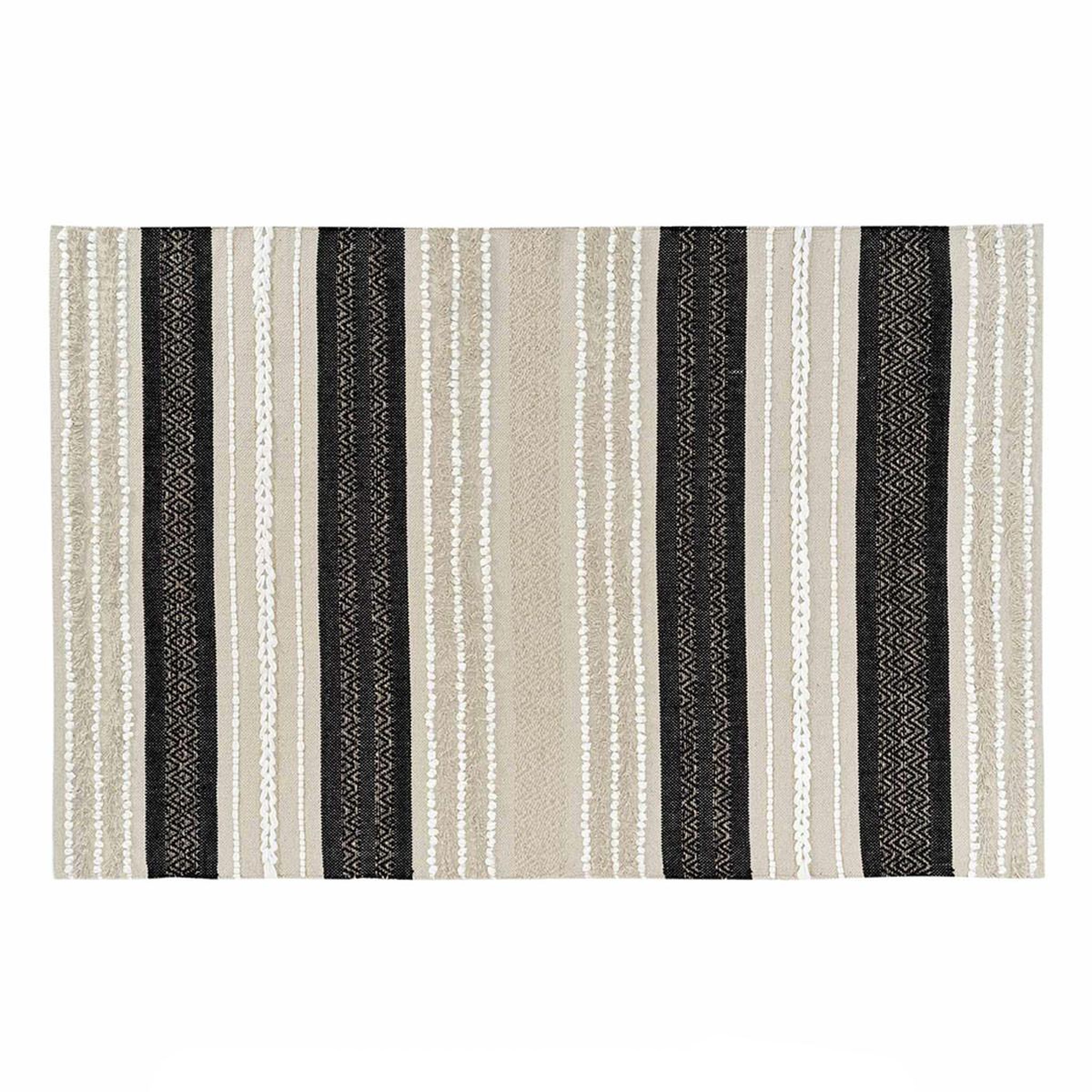 Douceur d'Intérieur Tapis déco  mirage  120x170cm naturel & noir