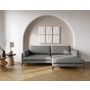 Voir la diapositive 1 : LISA DESIGN Carlos - canapé d'angle droit 4 places ultra moelleux en tissu texturé