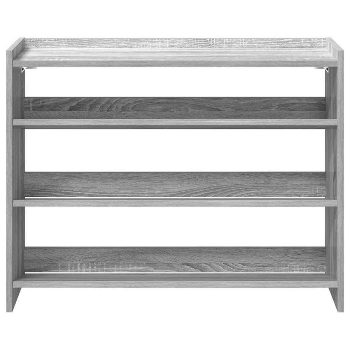VIDAXL Etagere a chaussures sonoma gris 80x25x62 cm bois d'ingenierie