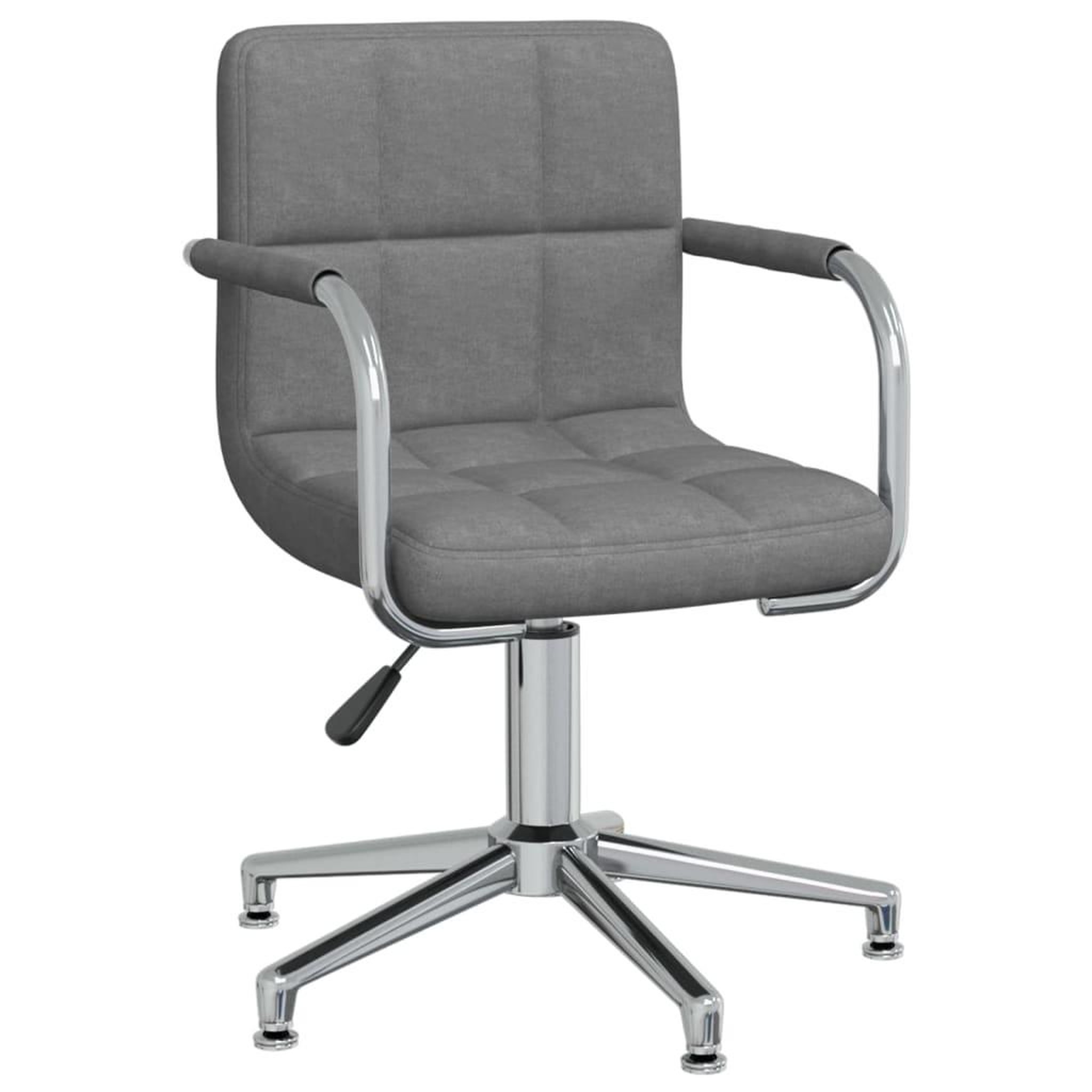 Voir la diapositive 2 : VIDAXL Chaise pivotante de bureau Gris clair Tissu