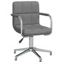 Voir la diapositive 2 : VIDAXL Chaise pivotante de bureau Gris clair Tissu