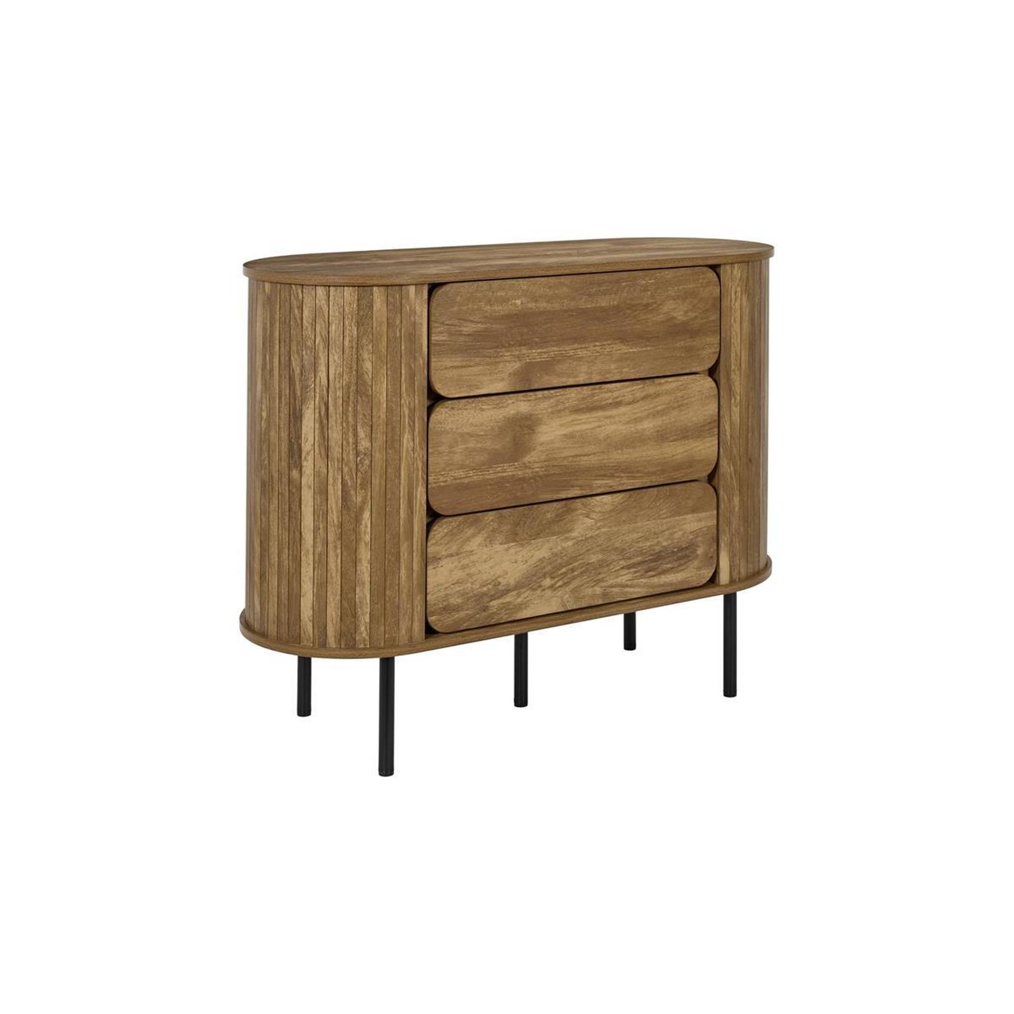 The Home Deco Factory Commode 3 tiroirs  heritage  100cm marron