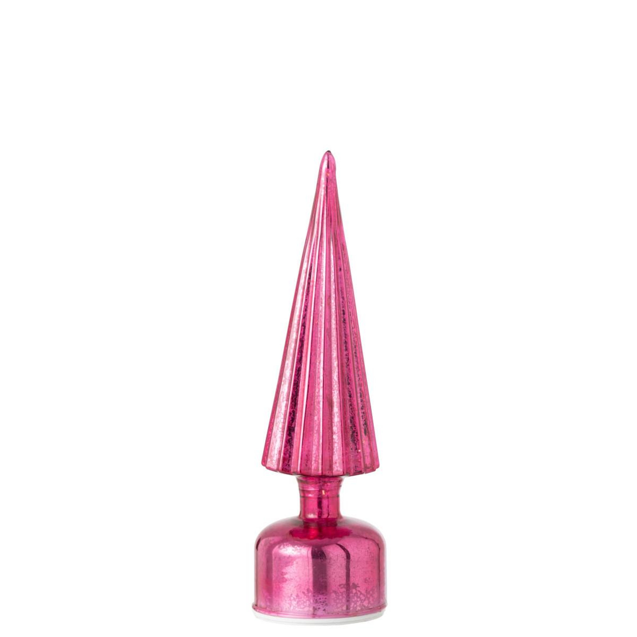 Voir la diapositive 2 : J-LINE Sapin Tournant à LED  Félicie  31cm Rose