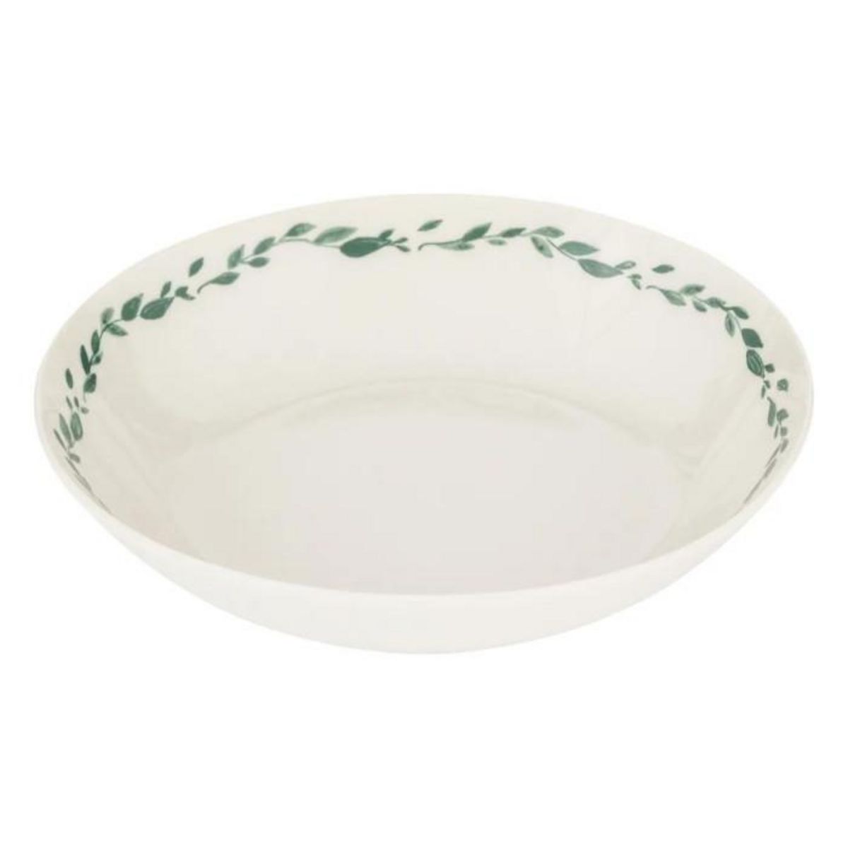 SECRET DE GOURMET Lot de 6 Assiettes Creuses  Laurier  20cm Blanc