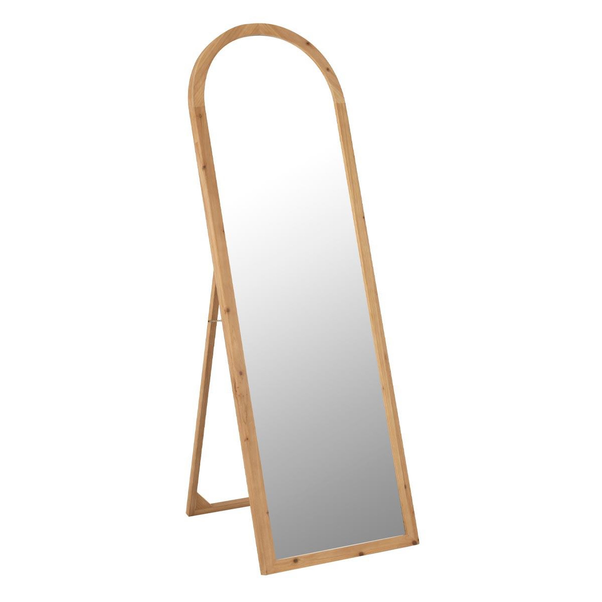 J-LINE Miroir sur pied en bois  hugh  162cm naturel
