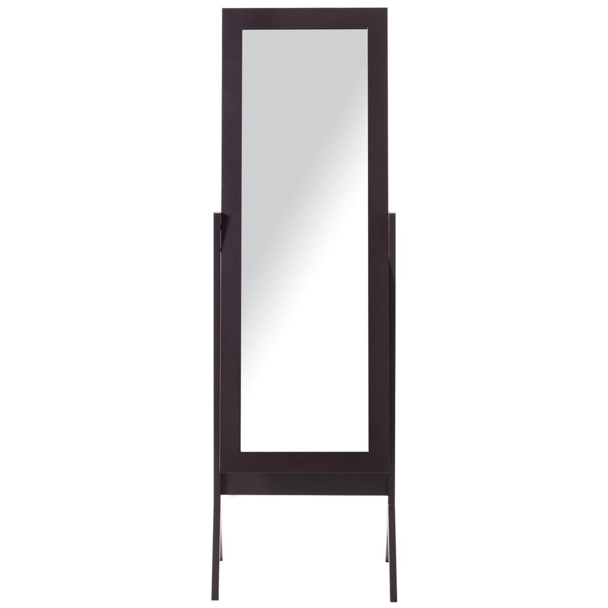 HOMCOM Miroir à pied inclinaison réglable dim. 47L x 46l x 148H cm MDF