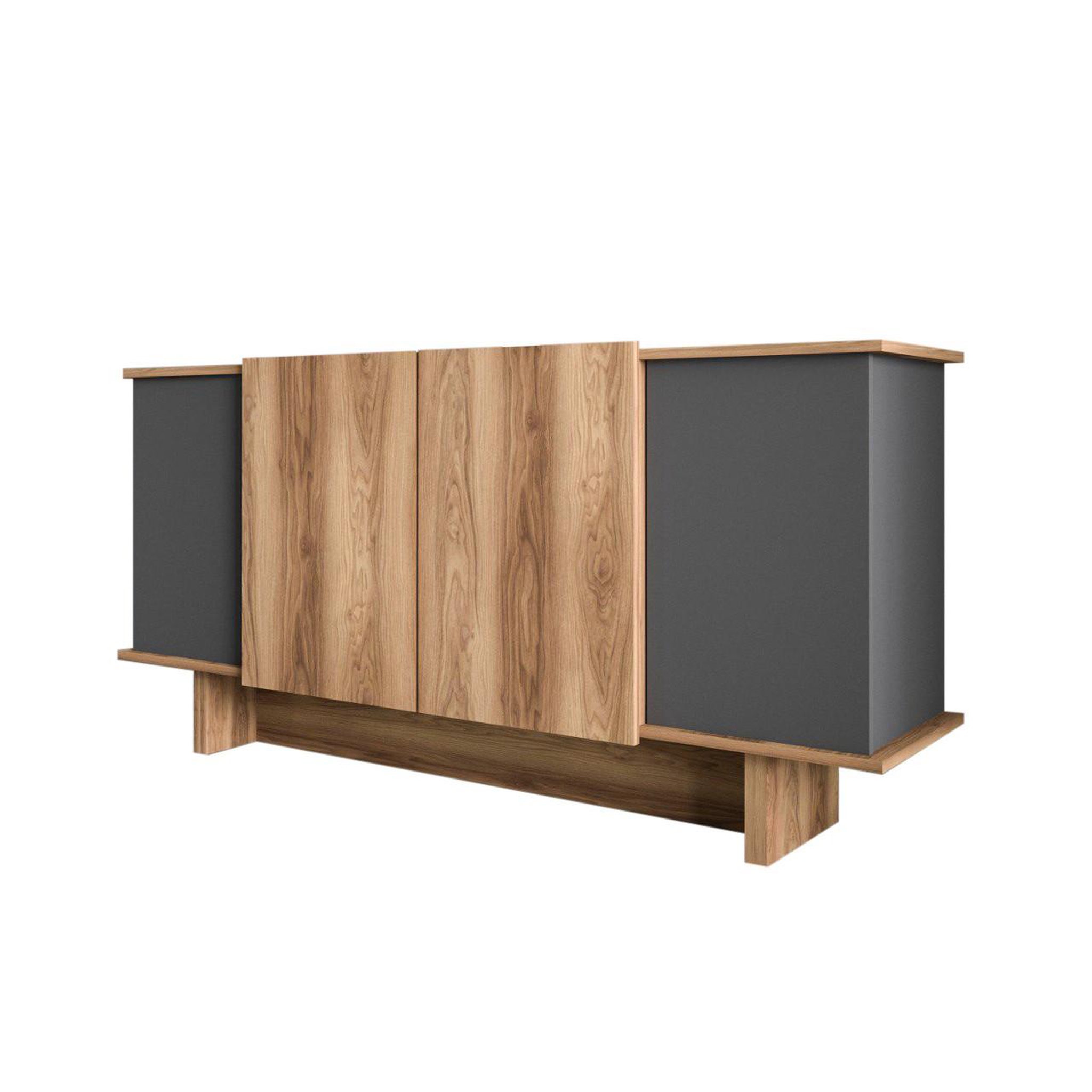 Habitat et Jardin Buffet en bois  diana  - 180 x 40 x 81 cm - gris anthracite