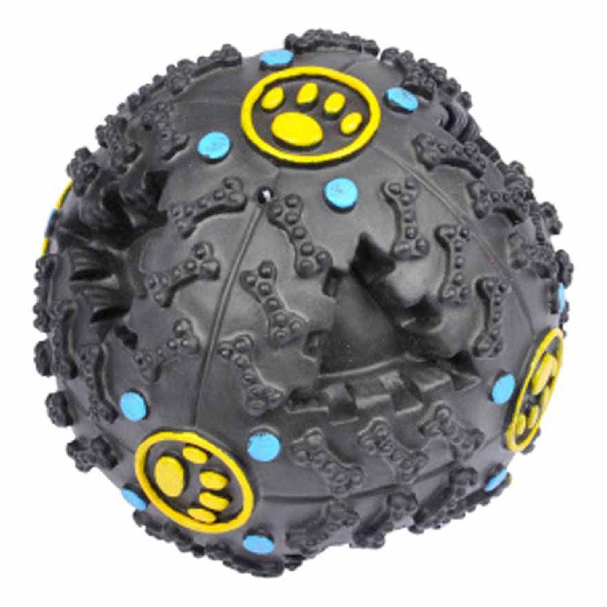 LOVE STORY Balle pour chien  distributeur de croquettes  10cm noir