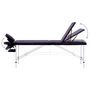 Voir la diapositive 3 : VIDAXL Table de massage pliable 3 zones Aluminium Violet