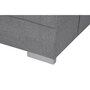 Canapé d'angle gauche panoramique convertible en tissu gris clair 6 places WIDE 