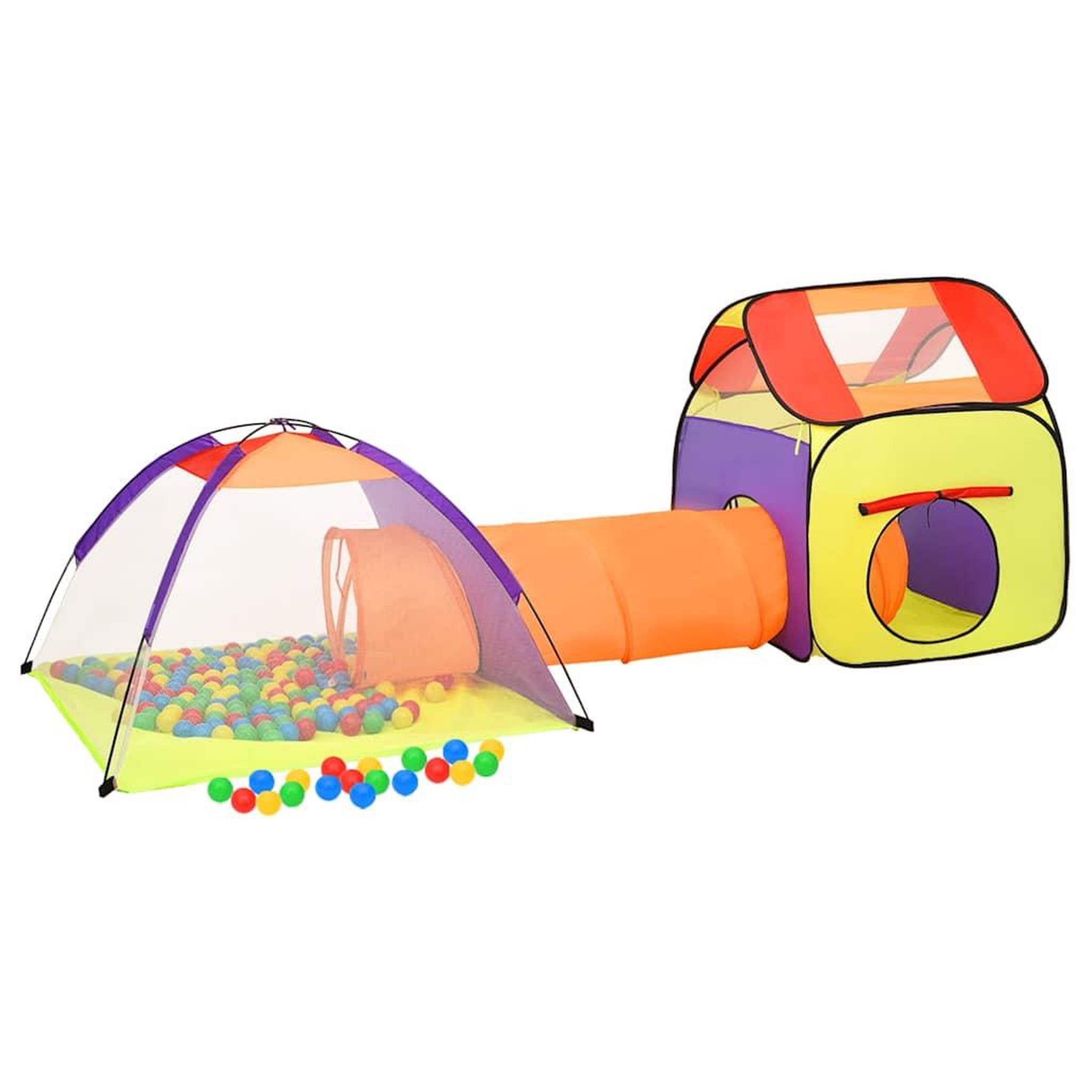 Voir la diapositive 3 : VIDAXL Tente de jeu pour enfants multicolore 338x123x111 cm