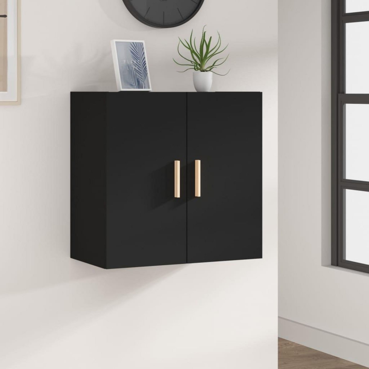 VIDAXL Armoire murale Noir 60x30x60 cm Bois d'ingenierie