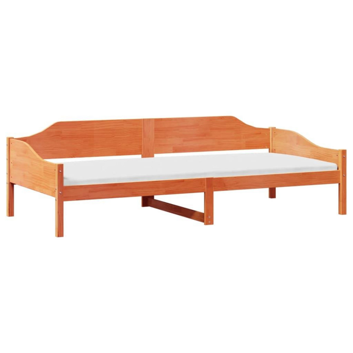 VIDAXL Cadre de lit sans matelas cire marron 80x200 cm bois pin massif