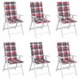 Voir la diapositive 4 : VIDAXL Coussins de chaise de jardin a dossier haut lot de 6 120x50x3cm