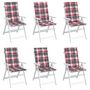 Voir la diapositive 4 : VIDAXL Coussins de chaise de jardin a dossier haut lot de 6 120x50x3cm