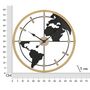 Voir la diapositive 6 : Paris Prix Horloge Murale en Métal  World  60cm Noir & Naturel