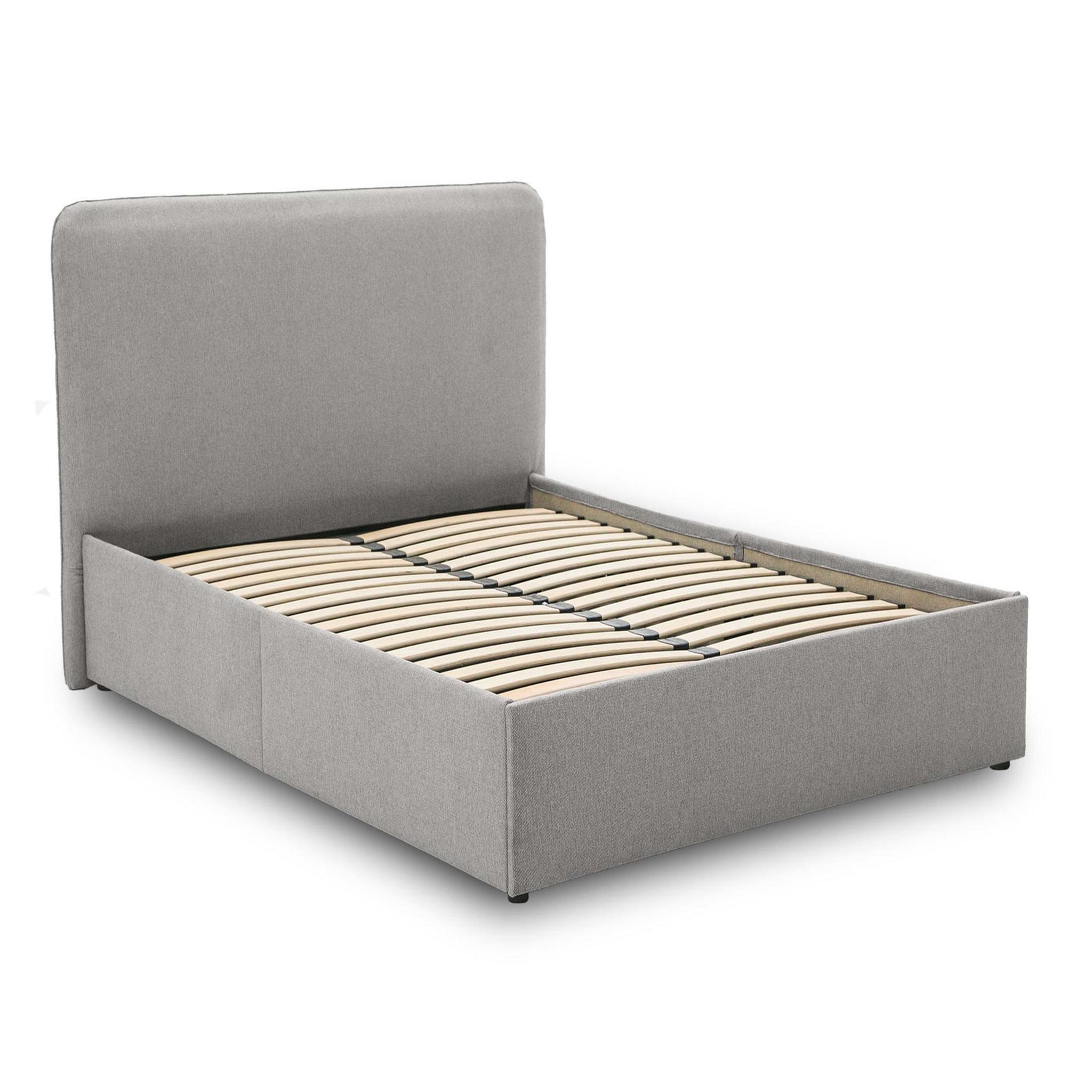 Voir la diapositive 6 : BEST MOBILIER Goyave - lit coffre - 160x200 - en tissu - sommier inclus