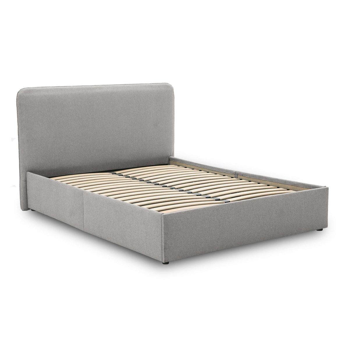 BEST MOBILIER Goyave - lit coffre - 160x200 - en tissu - sommier inclus