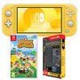 NINTENDO EXCLU WEB Console Nintendo Switch Lite Jaune + Animal Crossing New Horizons + Pack 6 Accessoires Exclusif Auchan