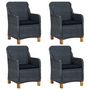 Voir la diapositive 5 : VIDAXL Ensemble a manger de jardin 5 pcs Gris fonce