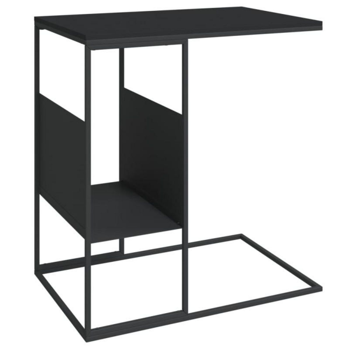 VIDAXL Table d appoint Noir 55x36x59,5 cm Bois d ingénierie