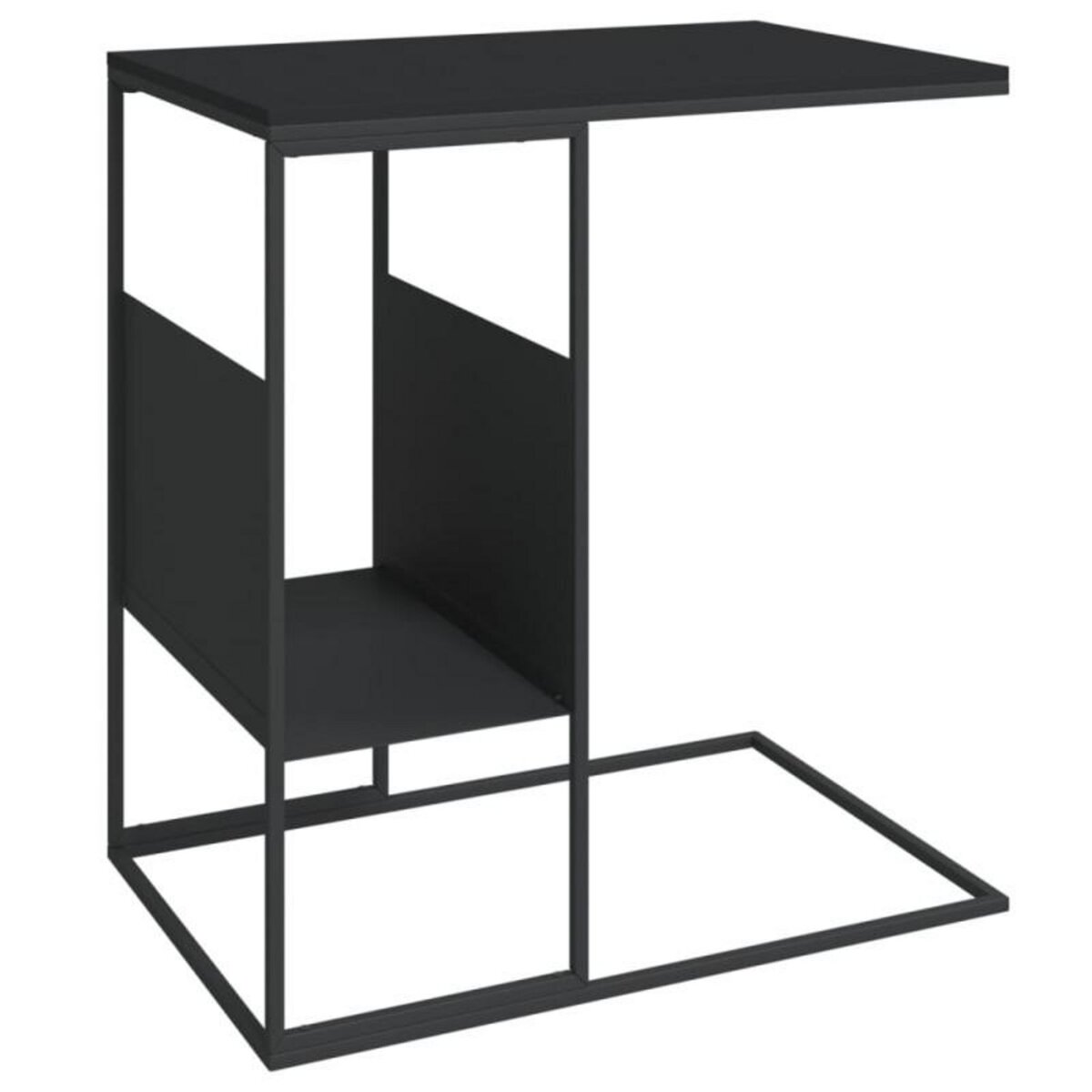 VIDAXL Table d appoint Noir 55x36x59,5 cm Bois d ingénierie
