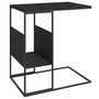 Voir la diapositive 2 : VIDAXL Table d appoint Noir 55x36x59,5 cm Bois d ingénierie