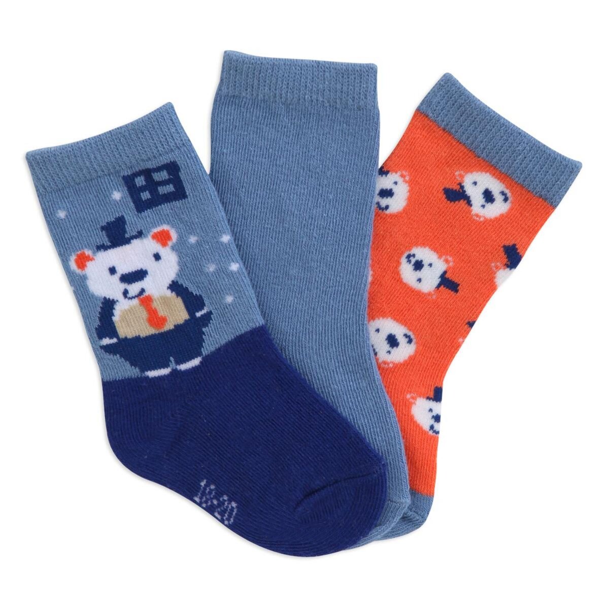 IN EXTENSO Lot de 3 paires de chaussettes bébé