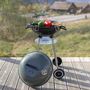 Voir la diapositive 3 : AAAAA Barbecue a charbon - LIVOO - DOC172K - ø41 cm - Grille en acier chromé - Hauteur 69,5 cm - Poignées - 2 roues crantées