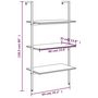 Voir la diapositive 6 : VIDAXL Etagere inclinee 3 niveaux Marron clair et noir 64x35x120,5 cm