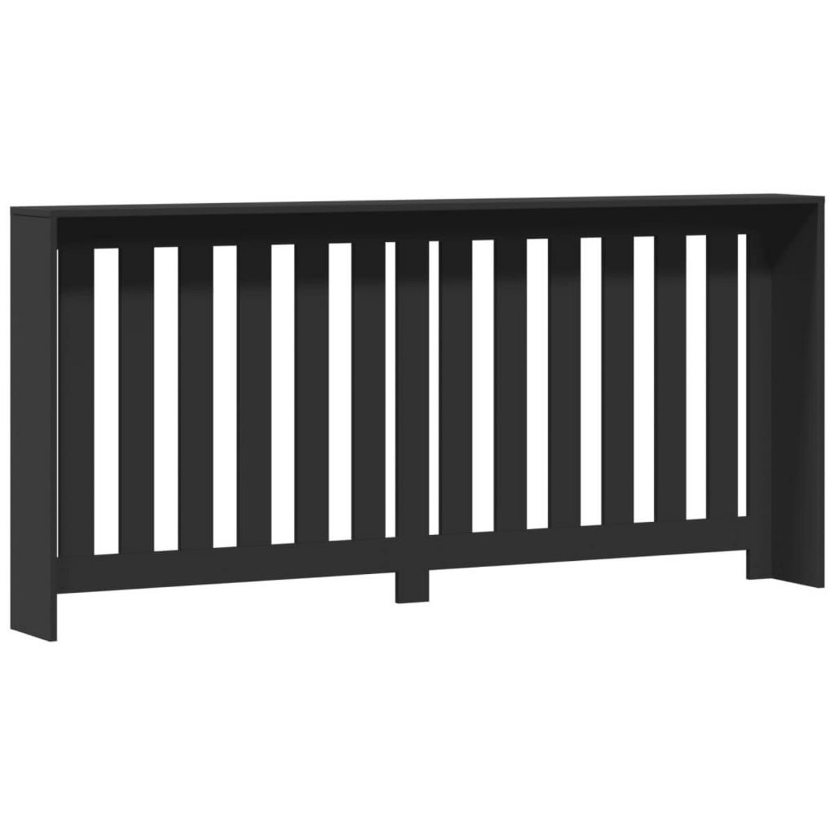 VIDAXL Cache-radiateur noir 175x20x82 cm bois d'ingenierie