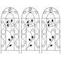 Voir la diapositive 1 : VIDAXL Supports pour plantes grimpantes 3 pcs Noir 40x100 cm Fer