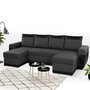 Voir la diapositive 1 : BEST MOBILIER Milan - canapé d'angle panoramique - convertible - 7 places - 2 coffres de rangement