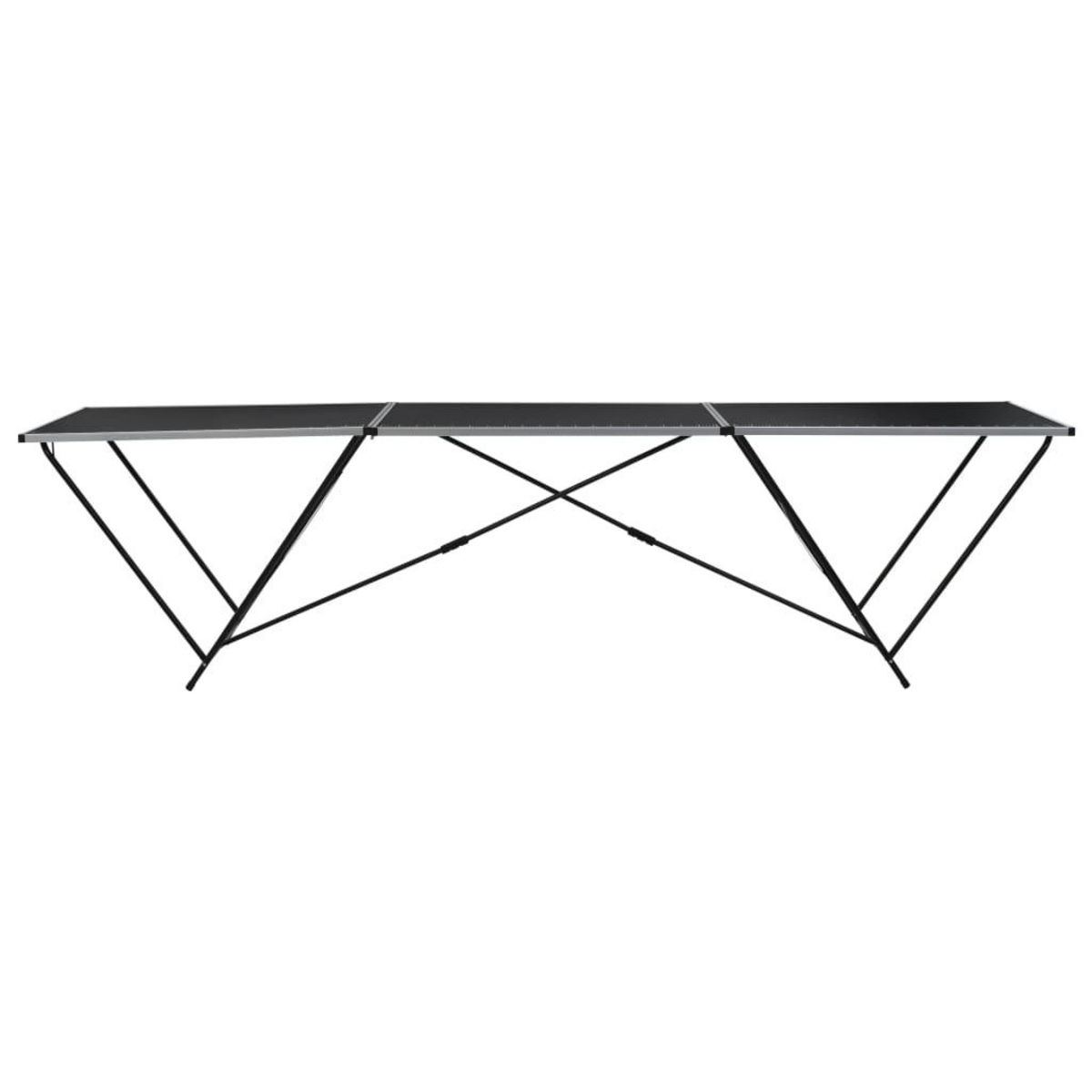 VIDAXL Table a coller pliable MDF et aluminium 300 x 60 x 78 cm