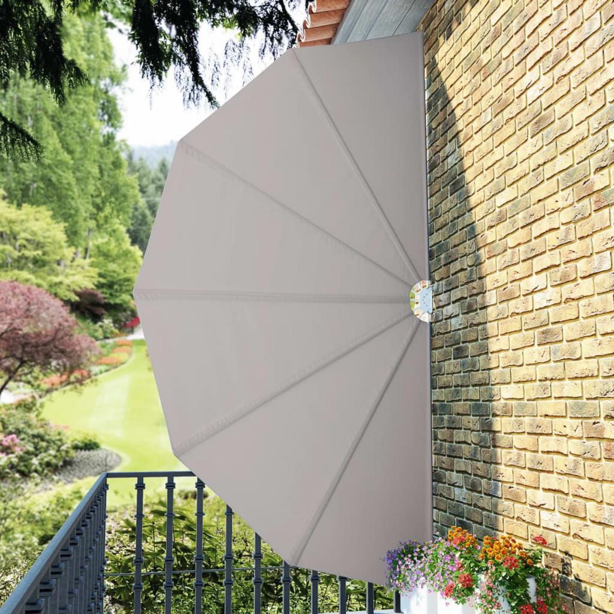 VIDAXL Auvent lateral pliable de terrasse Creme 200 cm