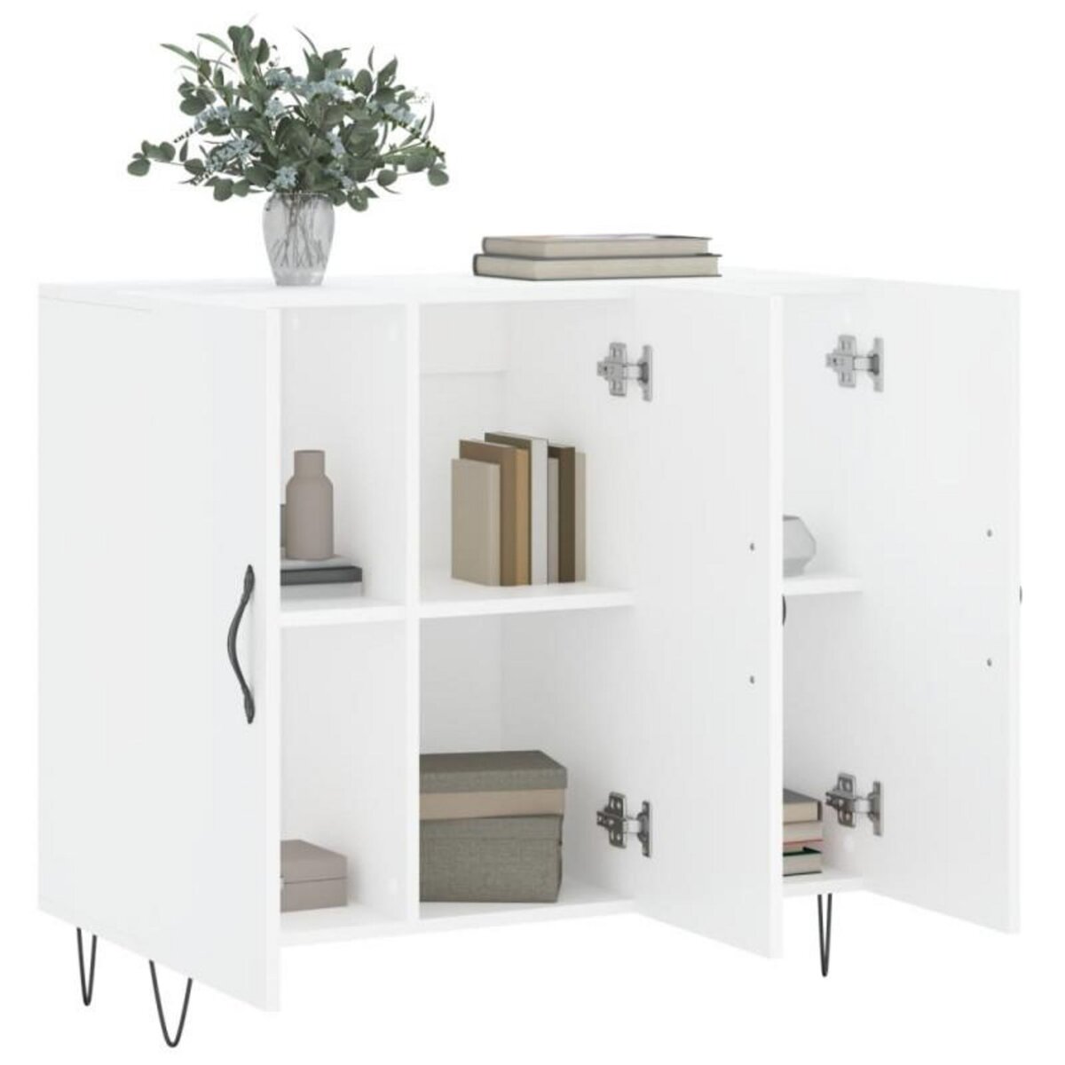 VIDAXL Buffet blanc 90x34x80 cm bois d ingénierie