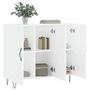 Voir la diapositive 4 : VIDAXL Buffet blanc 90x34x80 cm bois d ingénierie