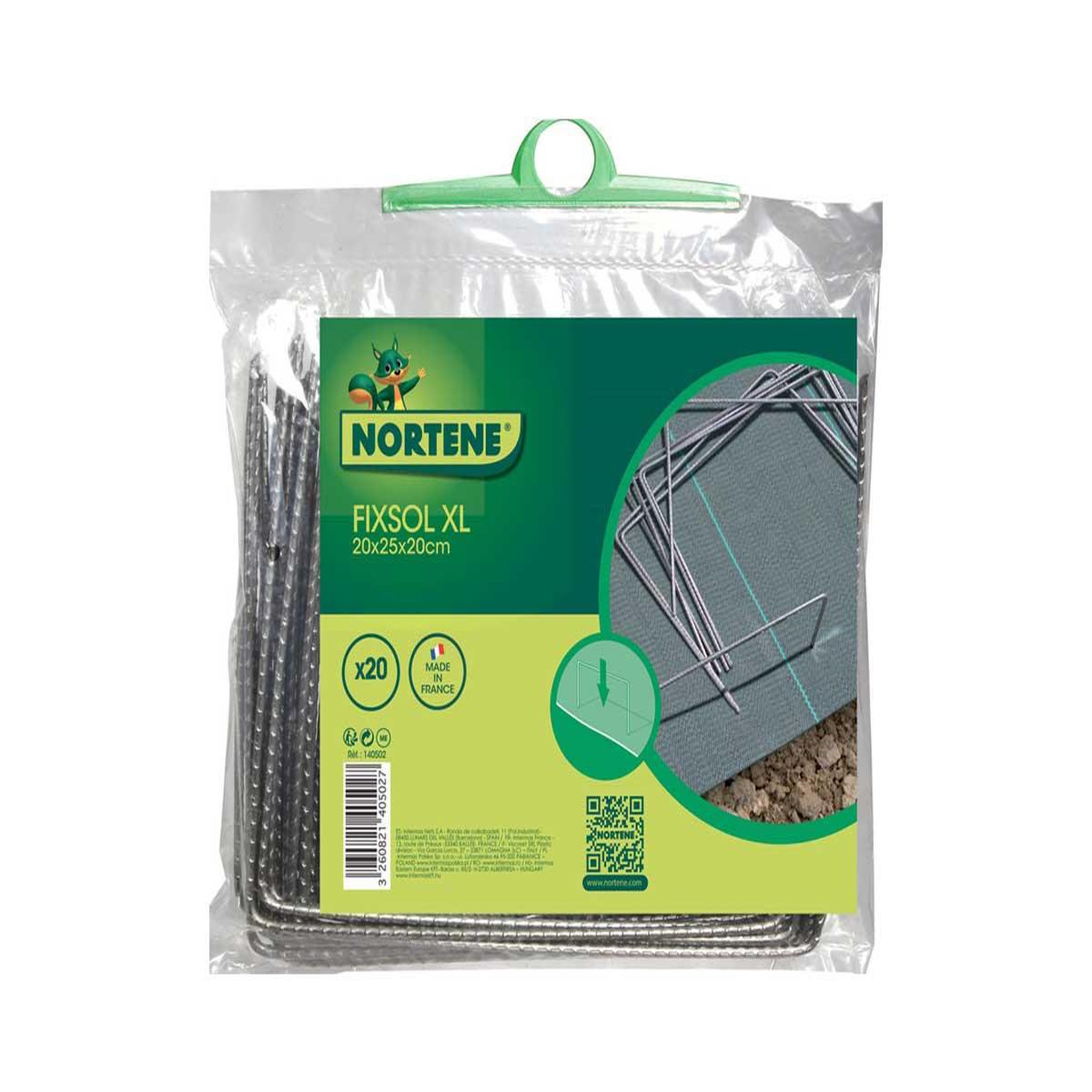 Nortene 20 agrafes de fixation fixsol xl - métal - 20 x 25 x 20 cm