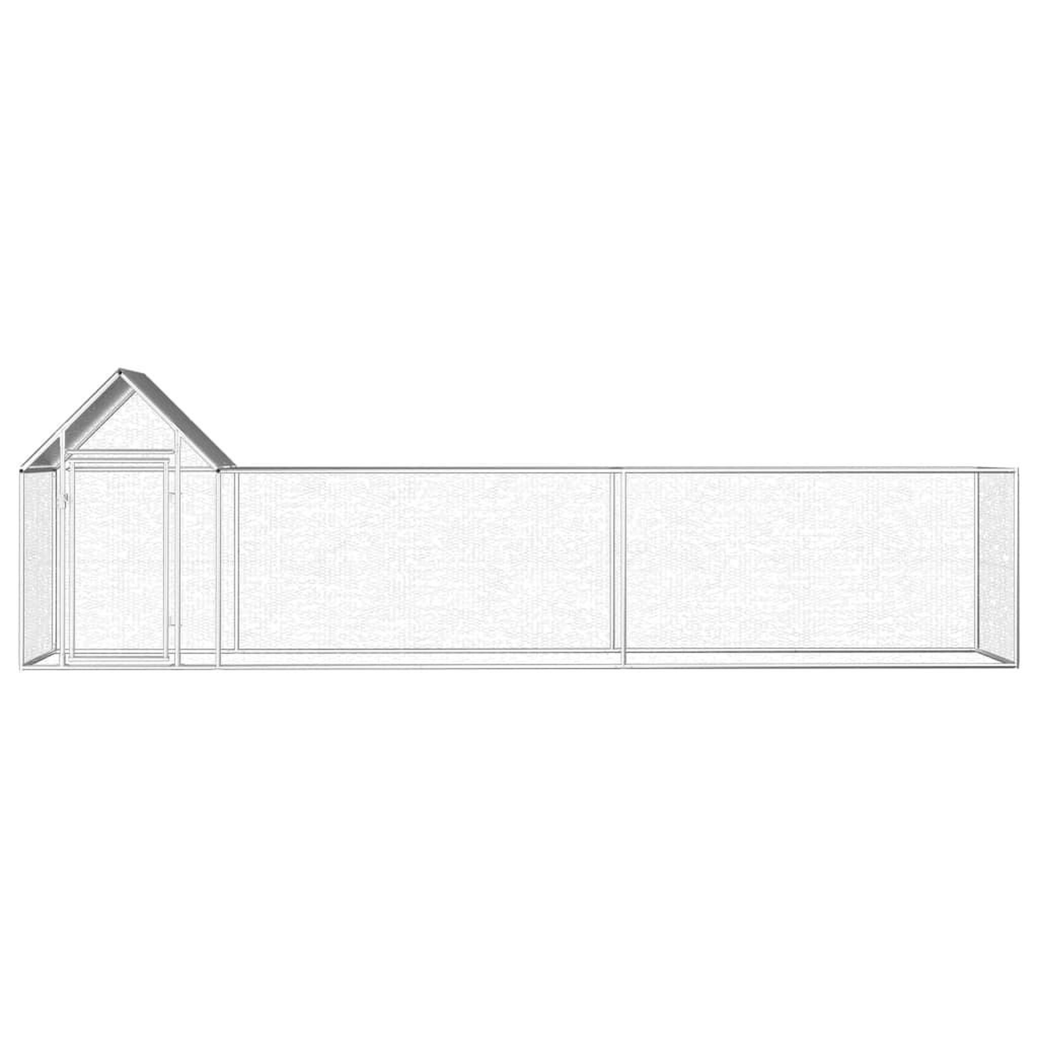 Voir la diapositive 2 : VIDAXL Poulailler 5 x 1 x 1,5 m Acier galvanise