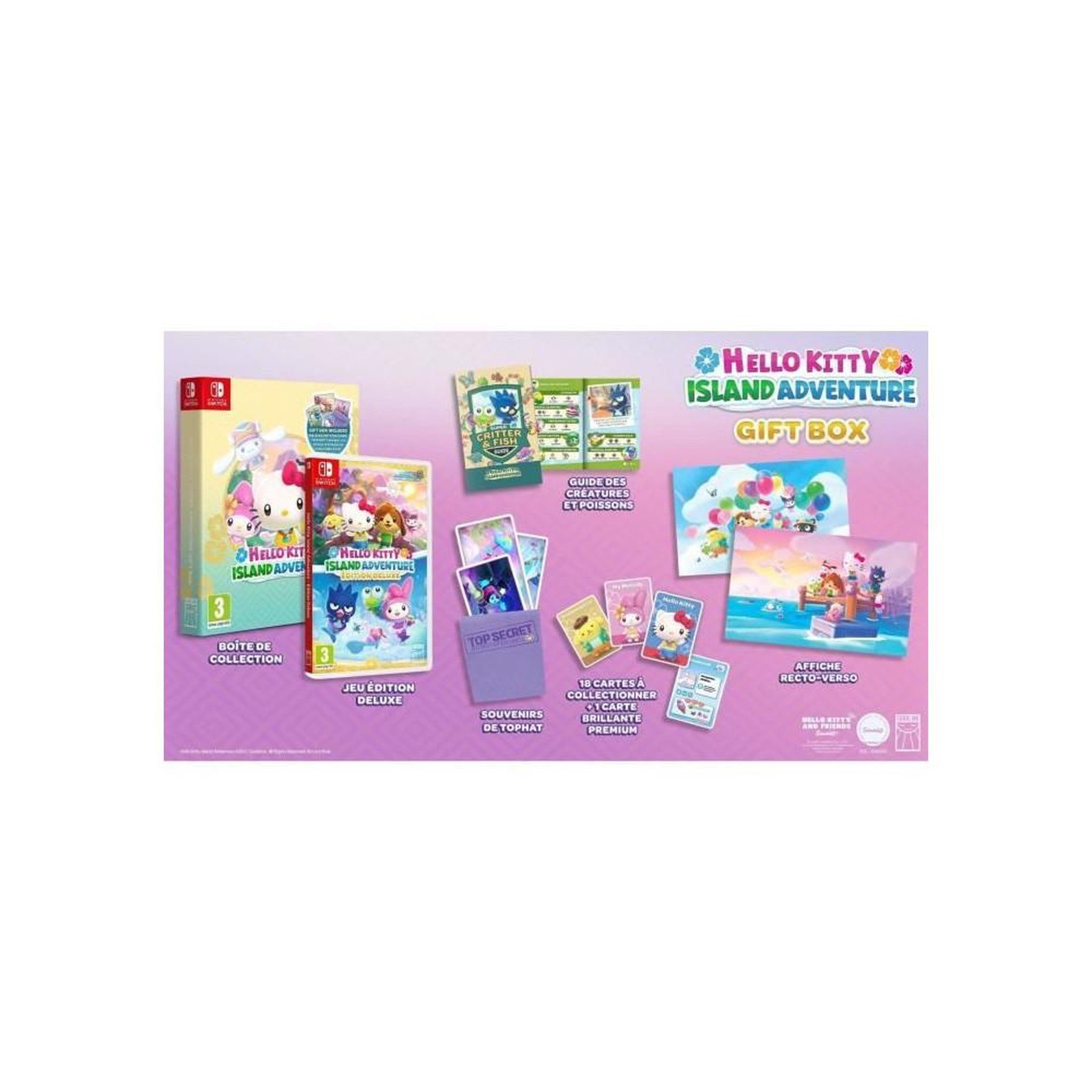 Voir la diapositive 2 : Just for games Hello Kitty Island Adventure - Pack cadeau - Jeu Nintendo Switch