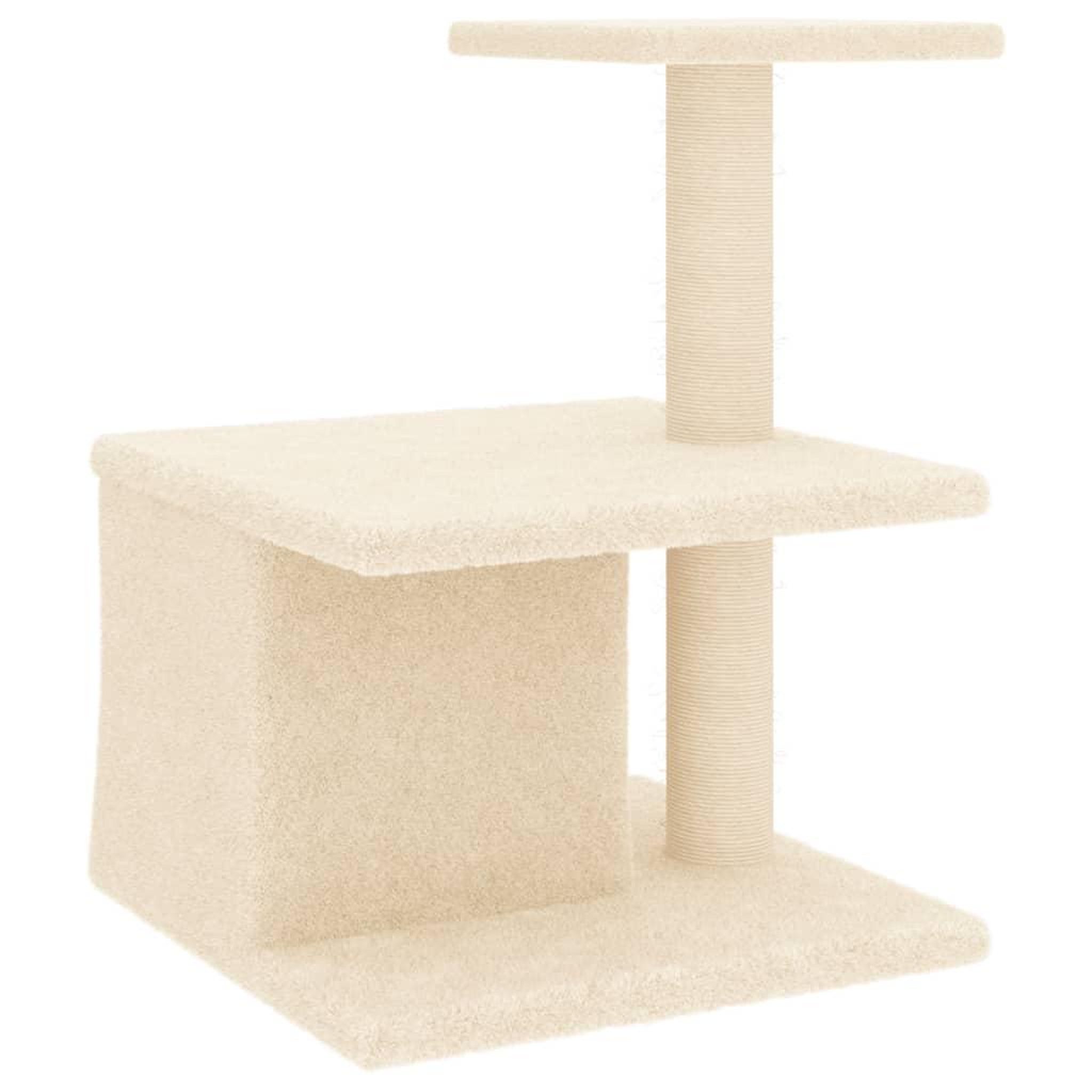 Voir la diapositive 5 : VIDAXL Arbre a chat avec griffoirs en sisal creme 48 cm