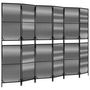 Voir la diapositive 2 : VIDAXL Cloison de separation 6 panneaux noir resine tressee